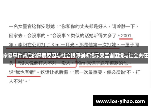 家暴事件背后的深层原因与社会根源剖析揭示受害者困境与社会责任